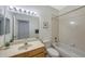 Clean bathroom with a bathtub, toilet, and vanity at 6836 Bay Hill Dr, Bradenton, FL 34202