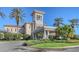 Stunning clubhouse exterior with palm trees at 6836 Bay Hill Dr, Bradenton, FL 34202