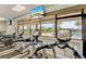 Fitness center with treadmills overlooking the pool at 6870 Willowshire Way, Bradenton, FL 34212