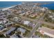 Wide aerial view showing the property and surroundings at 3816 6Th Ave, Holmes Beach, FL 34217