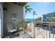 Private balcony with outdoor seating at 3816 6Th Ave, Holmes Beach, FL 34217