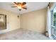 Sunroom featuring tile flooring and ceiling fan at 3816 6Th Ave, Holmes Beach, FL 34217