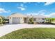 Well-maintained one-story home featuring an attached garage and manicured landscaping at 2545 Geneva Rd, Venice, FL 34293