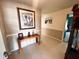 Living room with hardwood floors and a console table at 7315 8Th W Ave, Bradenton, FL 34209