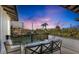 Stunning sunset view from private balcony overlooking the water at 551 S Washington Dr, Sarasota, FL 34236