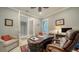 Home office with built-in desk and hardwood floors at 6839 Chester Trl, Bradenton, FL 34202