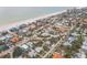 Aerial view of beach homes with a view of the Gulf of Mexico at 745 Bruce Ave, Clearwater Beach, FL 33767