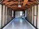 Spacious garage interior with exposed wooden beams at 3642 Dartmouth N Ave, St Petersburg, FL 33713