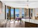 Modern kitchen with granite countertops and stainless steel appliances and ocean view at 1211 Gulf Of Mexico Dr # 408, Longboat Key, FL 34228