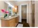 Bathroom with granite countertops and walk-in shower at 8965 Bunker Hill Rd, Duette, FL 34219