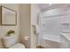 Bathroom with toilet, bathtub, and shower at 1006 Hagle Park Rd, Bradenton, FL 34212