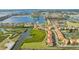 Aerial view of townhouses near marina, offering waterfront living and resort-style amenities at 1309 3Rd Street E Cir, Palmetto, FL 34221