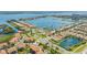 Aerial view of waterfront community with marina and homes at 1309 3Rd Street E Cir, Palmetto, FL 34221