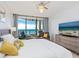 Main bedroom with king bed and stunning ocean views from the comfort of your bed at 1211 Gulf Of Mexico Dr # 706, Longboat Key, FL 34228