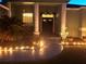 Welcoming entryway with festive lighting and landscaping at 13634 7Th Avenue Ne Cir, Bradenton, FL 34212