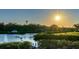 Scenic sunset view over the calm waters at 1862 Island Way, Osprey, FL 34229