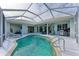 Inviting screened-in pool with patio and grill at 3522 Little Country Rd, Parrish, FL 34219