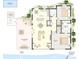 Floor plan showing open layout, Primary suite, and private terrace at 4557 Bay Club Dr, Bradenton, FL 34210