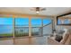 Cozy sitting area with water views and comfortable seating at 4557 Bay Club Dr, Bradenton, FL 34210