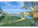 Peaceful backyard oasis overlooking a serene lake at 805 Harrington Lake N Dr # 76, Venice, FL 34293