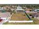 Aerial view showing large backyard and neighborhood at 9363 Steubenville Ave, Englewood, FL 34224