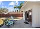 Relaxing patio with seating and a view of the backyard at 2369 Browning St, Sarasota, FL 34237