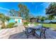 Backyard patio with seating and pergola at 2629 Martin St, Sarasota, FL 34237