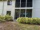 Private backyard with a screened patio at 4445 46Th W Ave, Bradenton, FL 34210