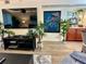 Bright living room with large TV and wet bar at 4445 46Th W Ave, Bradenton, FL 34210