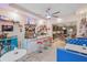 Retro-inspired dining area with a diner motif, including booths, barstools, and nostalgic decor at 5050 Surfside Cir, Lakewood Ranch, FL 34211