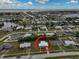 Wide aerial view showing the home's location in a residential neighborhood at 740 Floral Ln, Port Charlotte, FL 33952