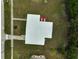 Aerial view showcasing a home's layout and backyard at 740 Floral Ln, Port Charlotte, FL 33952