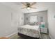 Bedroom with a full-size bed and coastal-themed decor at 740 Floral Ln, Port Charlotte, FL 33952