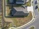 House's backyard and surroundings from an aerial view at 11160 Fieldstone Dr, Palmetto, FL 34221