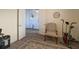 Comfortable office space with patterned chair and exercise bike at 11160 Fieldstone Dr, Palmetto, FL 34221