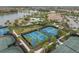 Aerial view of pickleball and tennis courts at 11160 Fieldstone Dr, Palmetto, FL 34221