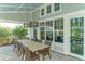 Outdoor dining area with a large table and chairs, perfect for entertaining at 13789 Old Creek Ct, Parrish, FL 34219