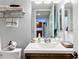Updated bathroom with modern vanity and plenty of counter space at 6609 Stone River Rd # 104, Bradenton, FL 34203