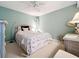 Guest bedroom with coastal decor and a comfy bed at 6609 Stone River Rd # 104, Bradenton, FL 34203