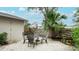 Backyard with firepit, surrounded by plants at 6201 34Th W Ave, Bradenton, FL 34209