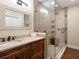 Elegant bathroom with a large walk-in shower and double vanity at 749 Freeling Dr, Sarasota, FL 34242