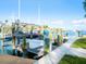 Private boat docks with lift for convenient water access at 749 Freeling Dr, Sarasota, FL 34242