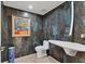 Modern bathroom with unique wall tile and floating vanity at 1255 N Gulfstream Ave # Ph1501, Sarasota, FL 34236