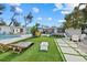 Amazing backyard with pool and lounge chairs at 2069 Bougainvillea St, Sarasota, FL 34239