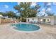 Relaxing kidney-shaped pool with patio and lounge chairs at 2069 Bougainvillea St, Sarasota, FL 34239