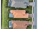 Bird's eye view of luxury homes with tile roofs and private pools at 4730 Zeno Ct, Bradenton, FL 34211