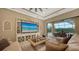 Comfortable living room with large screen TV and access to the backyard at 4730 Zeno Ct, Bradenton, FL 34211