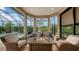 Enjoy the view from this patio with a fire pit and comfortable seating at 4730 Zeno Ct, Bradenton, FL 34211