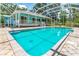 Refreshing blue pool with a screened enclosure at 780 Rellim Ln, Sarasota, FL 34232