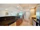 Modern kitchen with stainless steel appliances and granite countertops at 800 N Tamiami Trl # 403, Sarasota, FL 34236